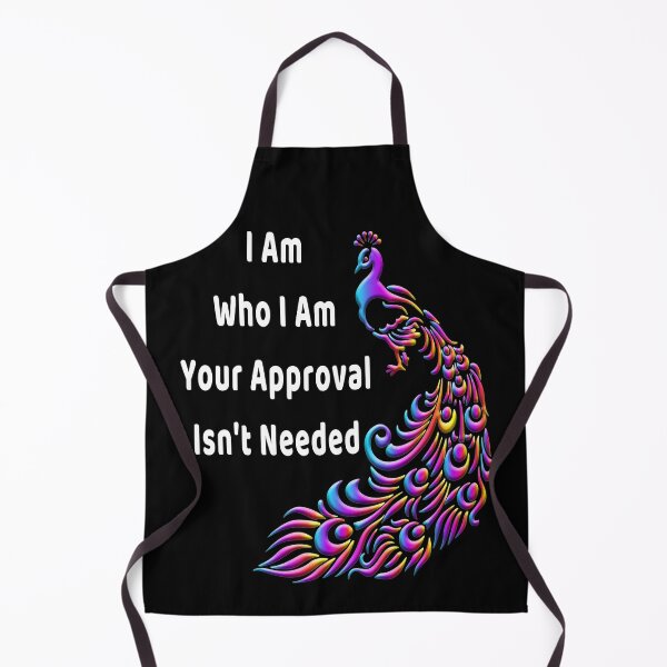 Item preview, I Am Who I Am Your Approval Isn't Needed Colorful Elegant Peacock designed and sold by Craftynistia.