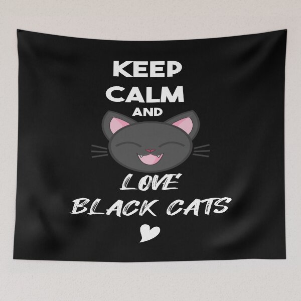 Item preview, Keep Calm And Love Black Cats - Cute Family Gift idea for Mom, Dad and Siblings designed and sold by Soufiane16.