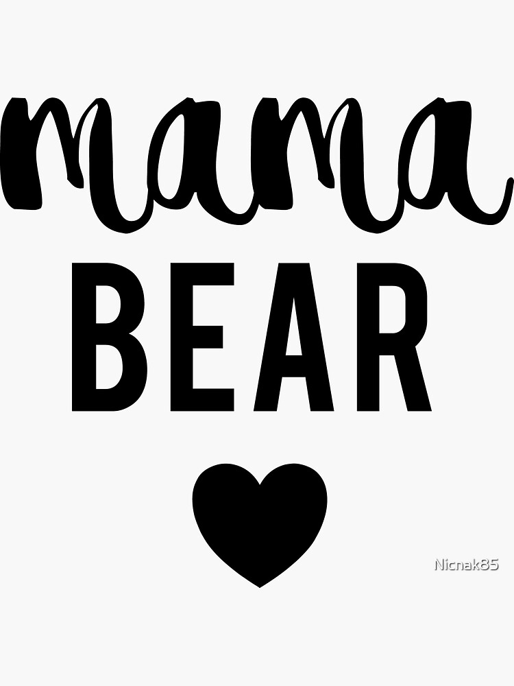 Mama Bear and Cubs Sticker for Sale by Erin0987