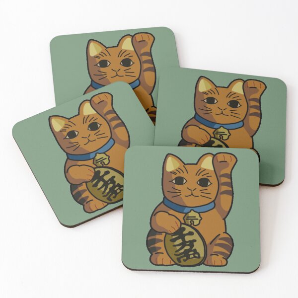 Item preview, Orange Maneki-neko designed and sold by CalistaK.