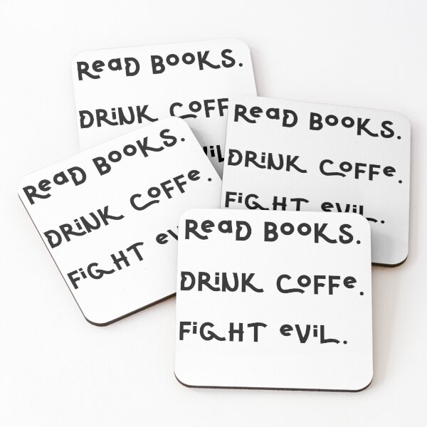 Item preview, Read Books. Drink Coffee. Fight Evil. Funny Reading designed and sold by kamaldc.