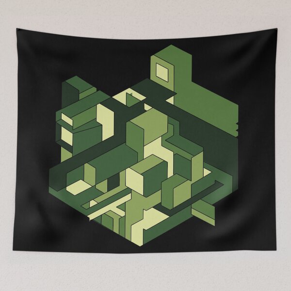Item preview, Cube land | isometric drawing   designed and sold by wamuigaworld.