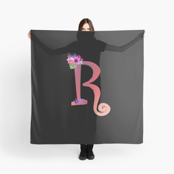 Item preview, Script letter R decorated with flowers designed and sold by AloraDawnEve.