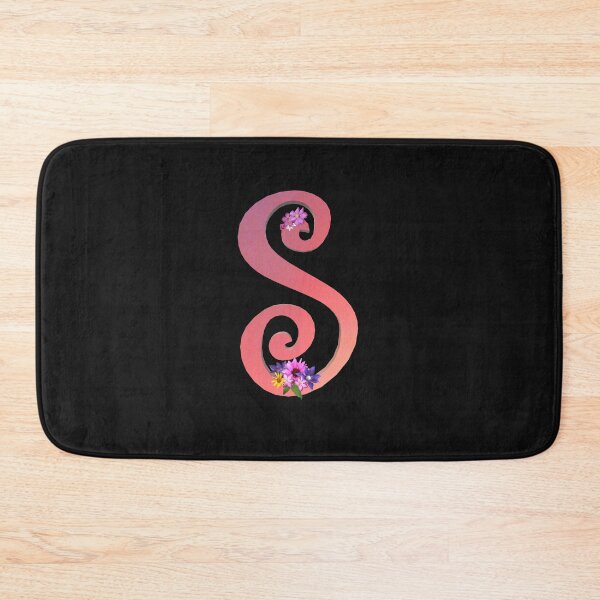 Item preview, Script letter S decorated with flowers designed and sold by AloraDawnEve.