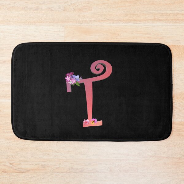 Item preview, Script letter T decorated with flowers designed and sold by AloraDawnEve.