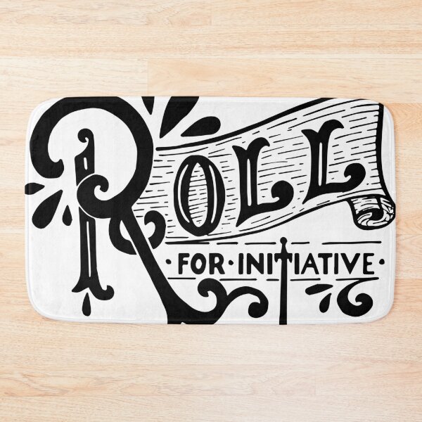 Item preview, Roll for Initiative - dnd lettering quote - dark designed and sold by RamonaAlksne.