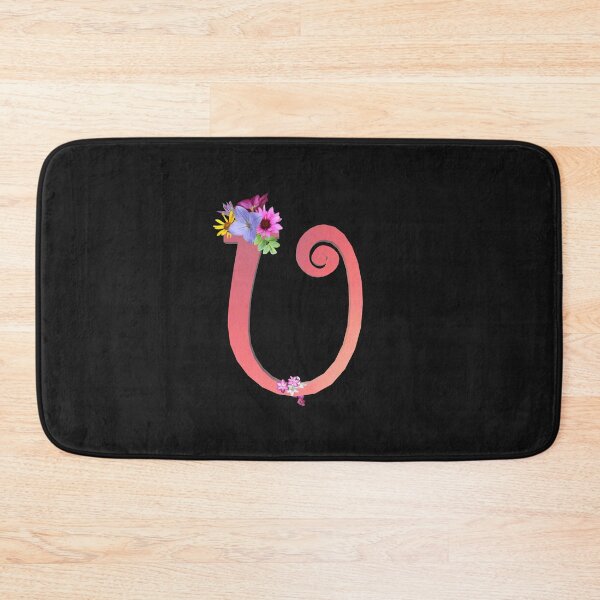 Item preview, Script letter U decorated with flowers designed and sold by AloraDawnEve.