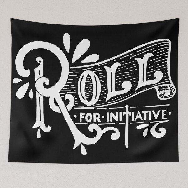Item preview, Roll for Initiative - dnd lettering quote - light designed and sold by RamonaAlksne.