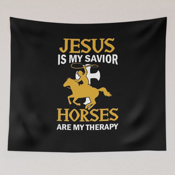 Item preview, Jesus is my Savior, Horses are my Therapy designed and sold by wravelo.