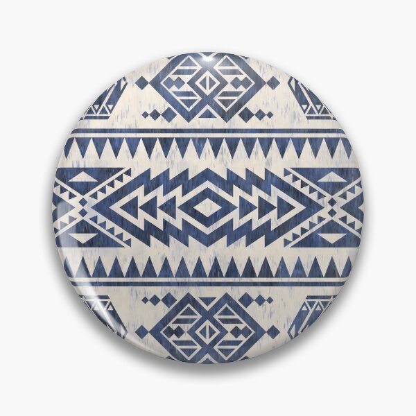Item preview, Aztec Folk Pattern Blue designed and sold by Octavia Soldani.