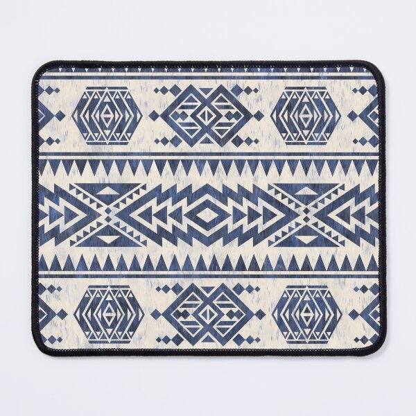 Item preview, Aztec Folk Pattern Blue designed and sold by Octavia Soldani.