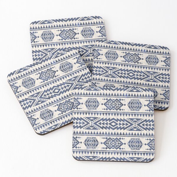 Item preview, Aztec Folk Pattern Blue designed and sold by Octavia Soldani.