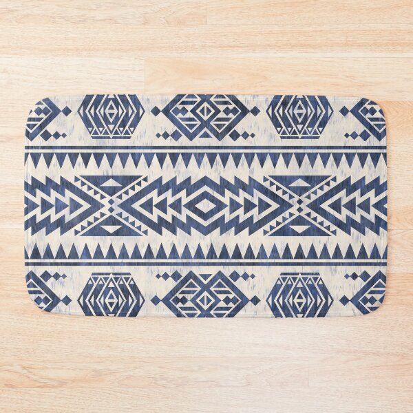 Item preview, Aztec Folk Pattern Blue designed and sold by Octavia Soldani.