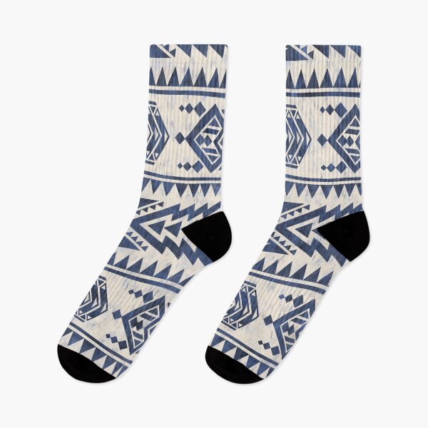 Item preview, Aztec Folk Pattern Blue designed and sold by Octavia Soldani.