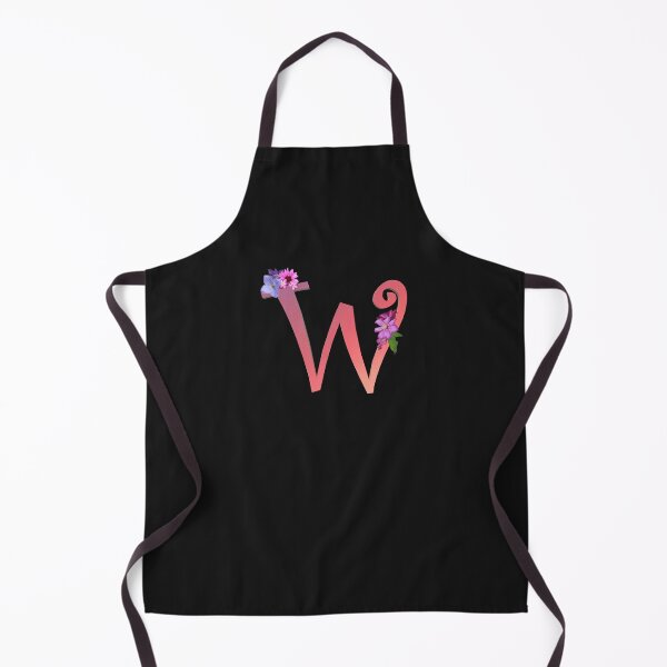 Item preview, Script letter W decorated with flowers designed and sold by AloraDawnEve.