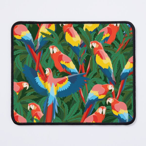 Item preview, pattern with large red-blue macaw parrots for men's & women's fashion designed and sold by TeeFashionShop.