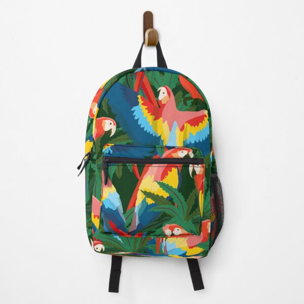 Item preview, pattern with large red-blue macaw parrots for men's & women's fashion designed and sold by TeeFashionShop.