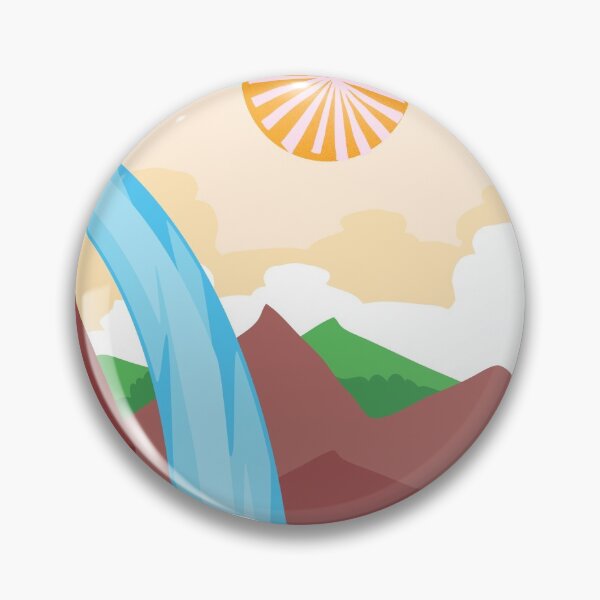 Artikelvorschau, Berge mit Wasserfalllandschaft Kunstdruck entworfen und verkauft von Popularstuff.