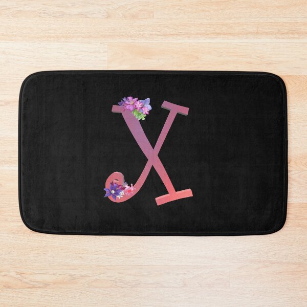 Item preview, Script letter X decorated with flowers designed and sold by AloraDawnEve.