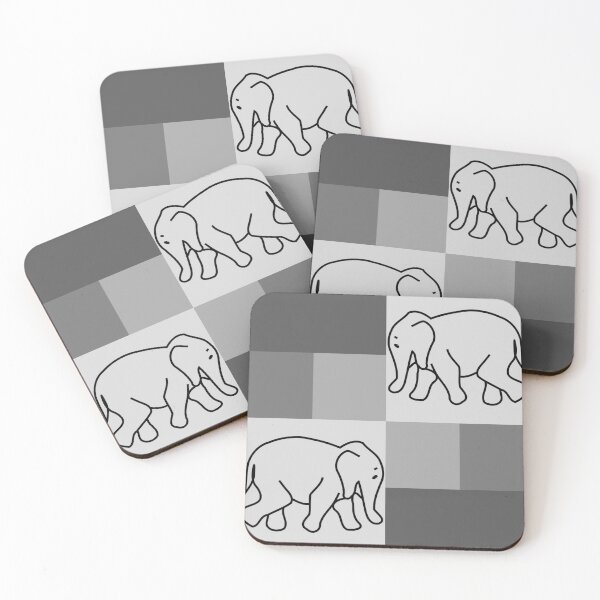 Item preview, Elephant on a gray patterned background designed and sold by Jessi-Sketches.