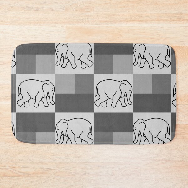 Item preview, Elephant on a gray patterned background designed and sold by Jessi-Sketches.