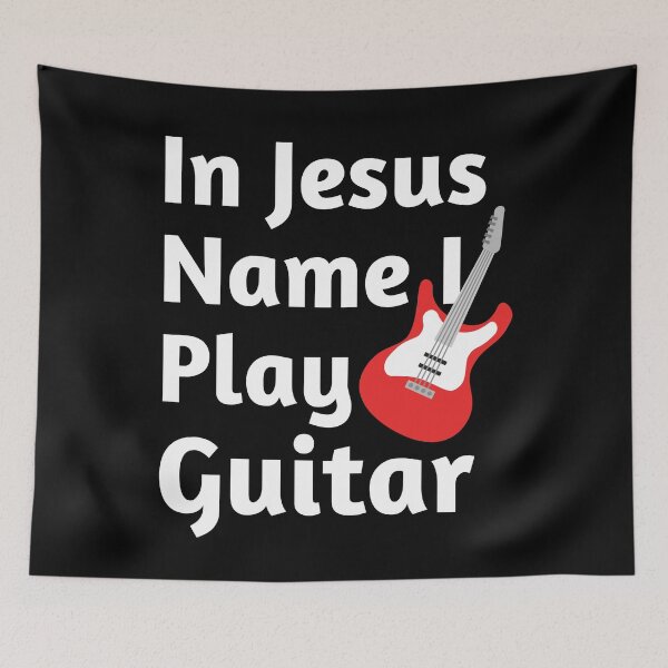 Item preview, In Jesus Name I Play Guitar designed and sold by InsaneCorner.