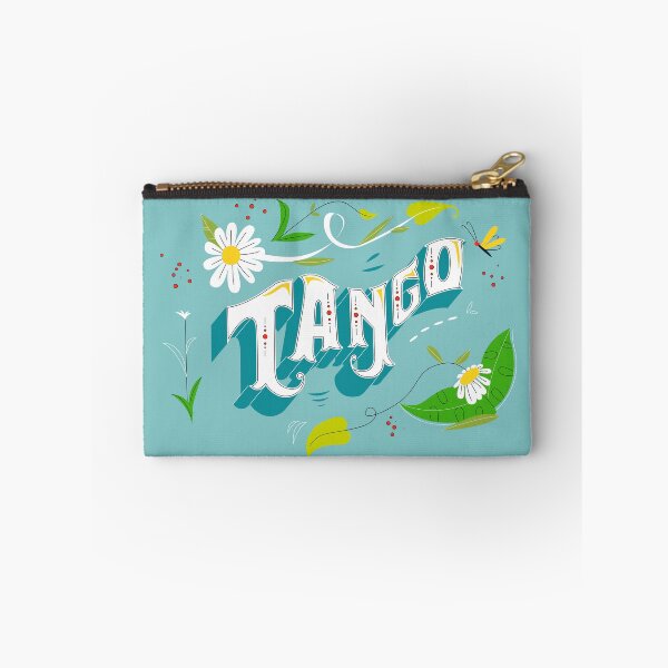 Item preview, Argentine Tango Fileteado Porteno Aqua Blue Floral Banner designed and sold by infinitetango.