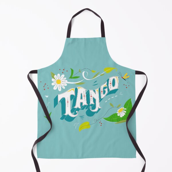 Item preview, Argentine Tango Fileteado Porteno Aqua Blue Floral Banner designed and sold by infinitetango.