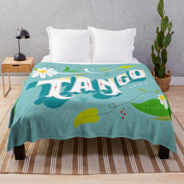 Item preview, Argentine Tango Fileteado Porteno Aqua Blue Floral Banner designed and sold by infinitetango.