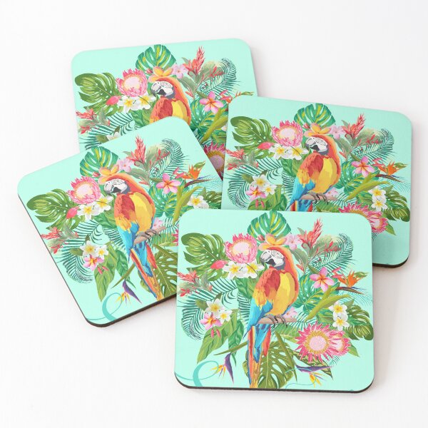 Item preview, Hawaiian Tropical Summer Paradise Floral Birds Parrots designed and sold by Ross-Sergey.