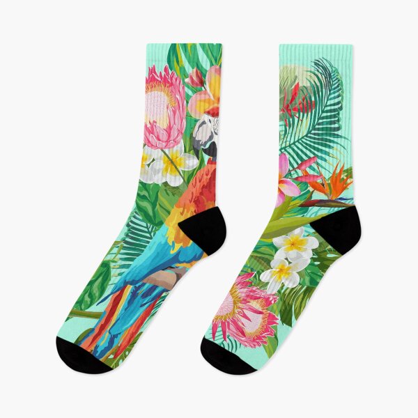 Item preview, Hawaiian Tropical Summer Paradise Floral Birds Parrots designed and sold by Ross-Sergey.