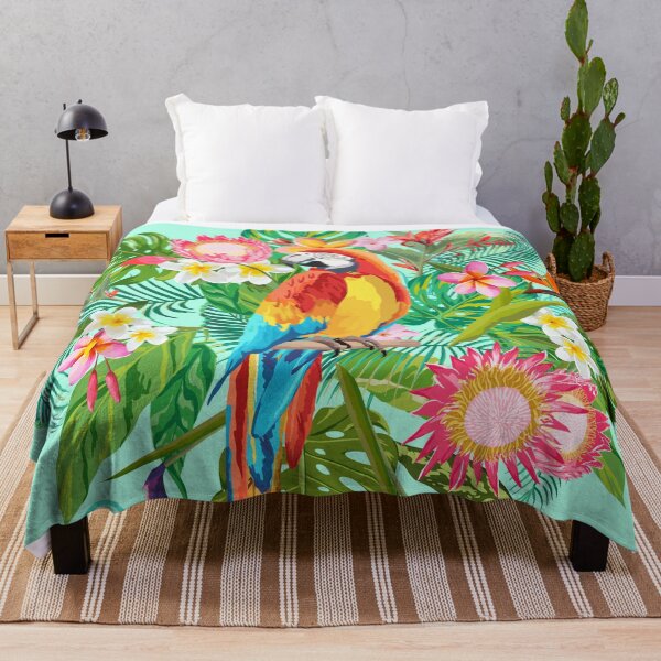 Item preview, Hawaiian Tropical Summer Paradise Floral Birds Parrots designed and sold by Ross-Sergey.