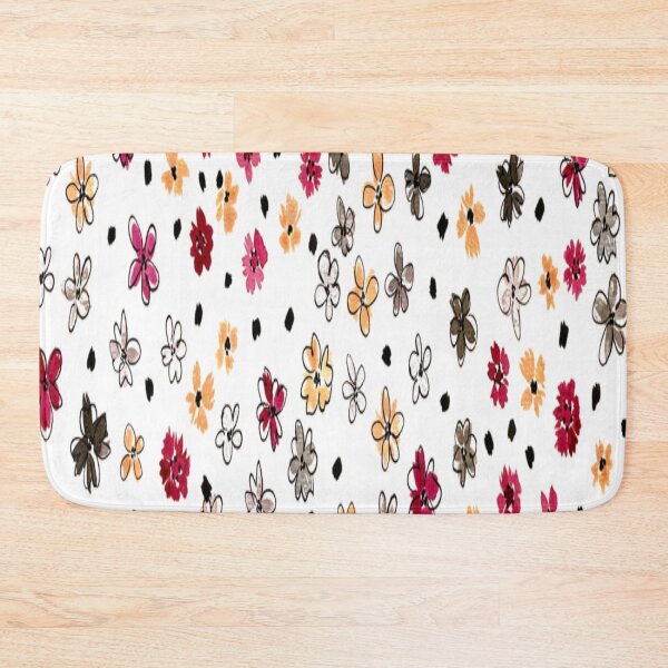 Item preview, Hand Painting Abstract Watercolor Daisy Ditsy Flowers and Dots Repeating Pattern Isolated Background designed and sold by TeeFashionShop.