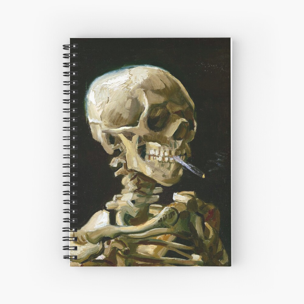 Vincent van Gogh Head of a Skeleton with a Burning Cigarette Spiral Notebook