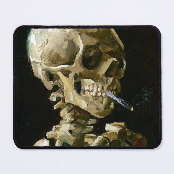 Vincent van Gogh Head of a Skeleton with a Burning Cigarette Mouse Pad