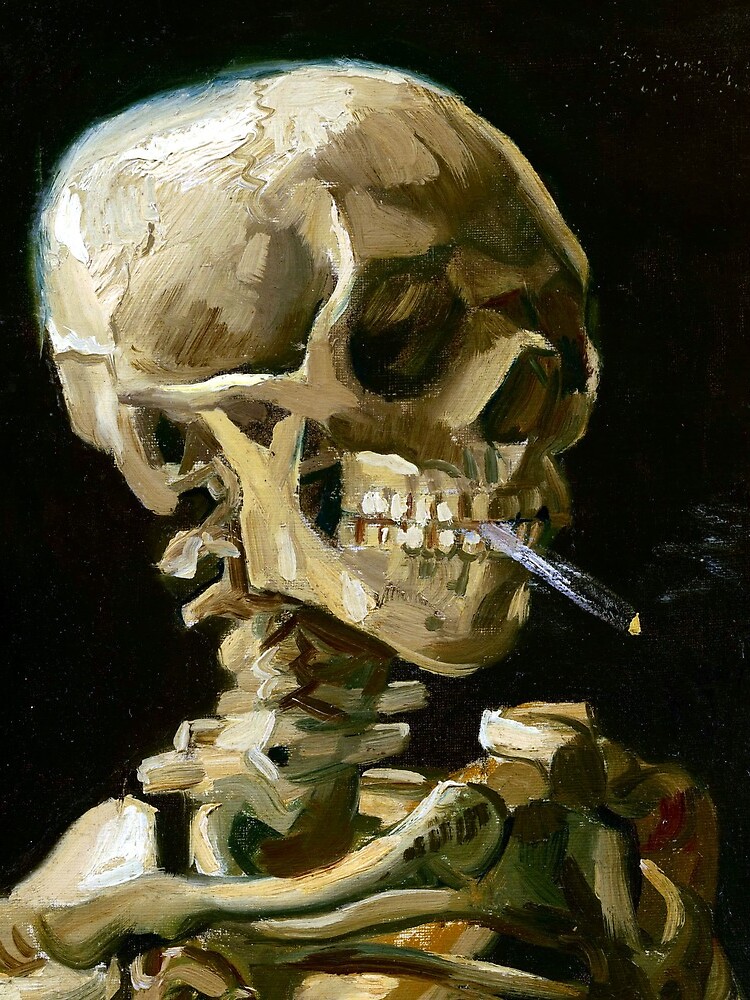 Vincent van Gogh Head of a Skeleton with a Burning Cigarette by pdgraphics
