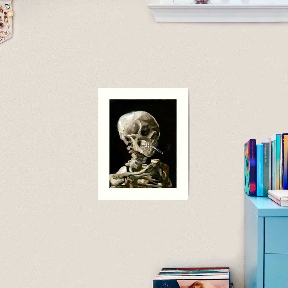 Vincent van Gogh Head of a Skeleton with a Burning Cigarette Art Print