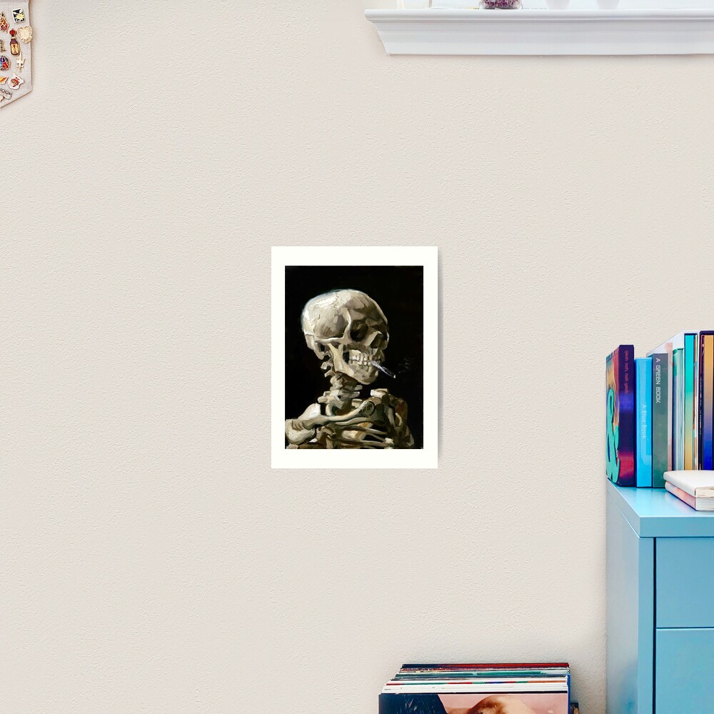 Vincent Van Gogh Head Of A Skeleton With A Burning Cigarette Art Print For Sale By Pdgraphics