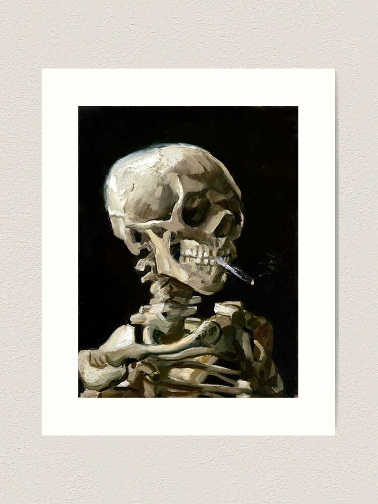 Alternate view of Vincent van Gogh Head of a Skeleton with a Burning Cigarette Art Print
