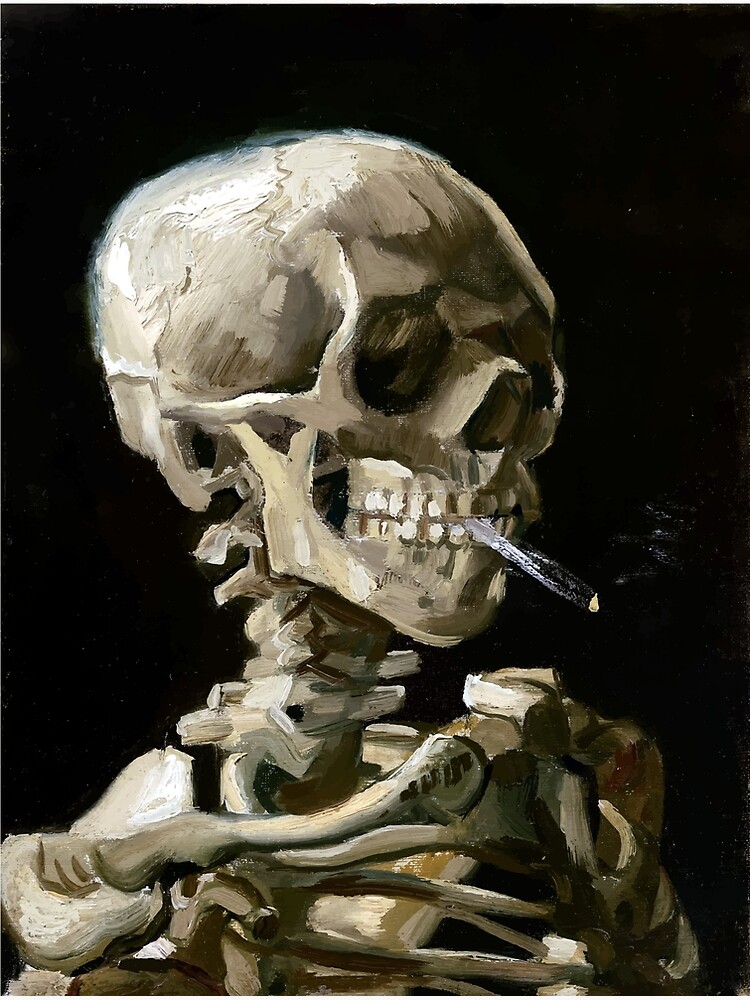 Vincent van Gogh Head of a Skeleton with a Burning Cigarette by pdgraphics