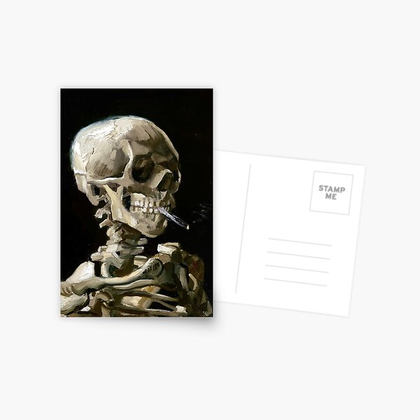 Vincent van Gogh Head of a Skeleton with a Burning Cigarette Postcard