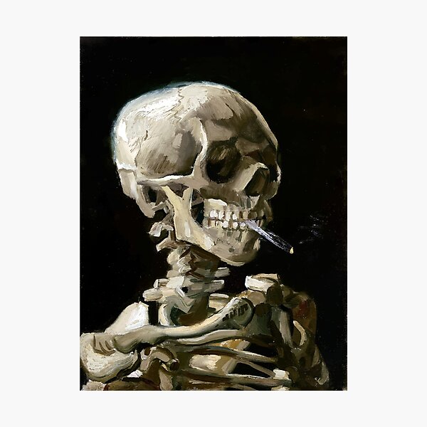 Vincent van Gogh Head of a Skeleton with a Burning Cigarette Photographic Print