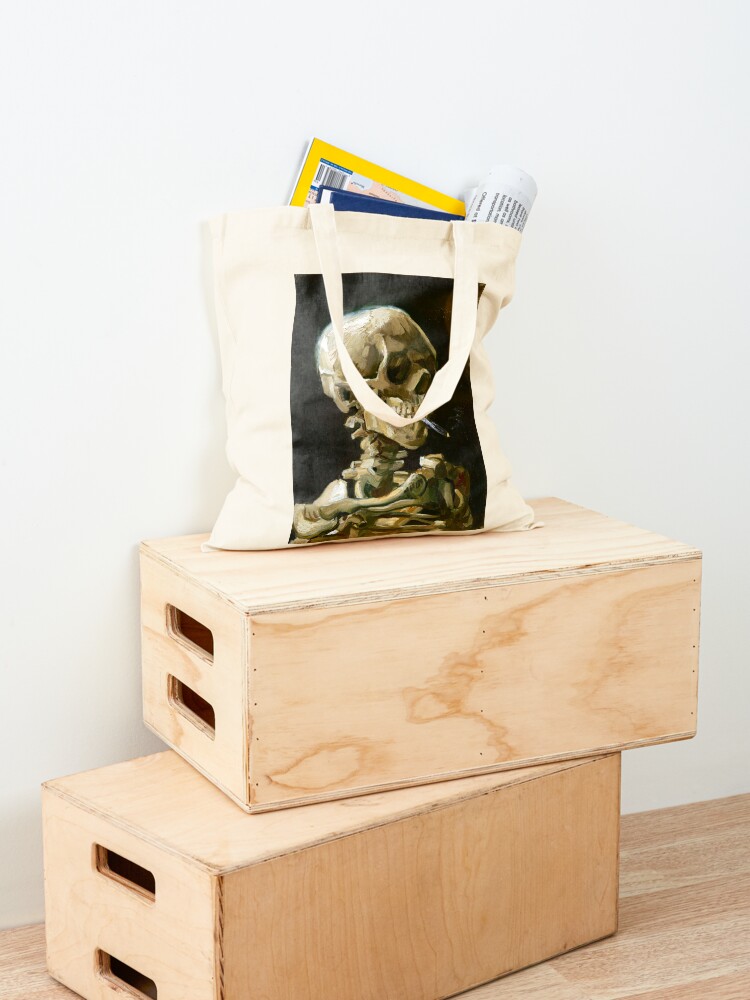 Alternate view of Vincent van Gogh Head of a Skeleton with a Burning Cigarette Tote Bag