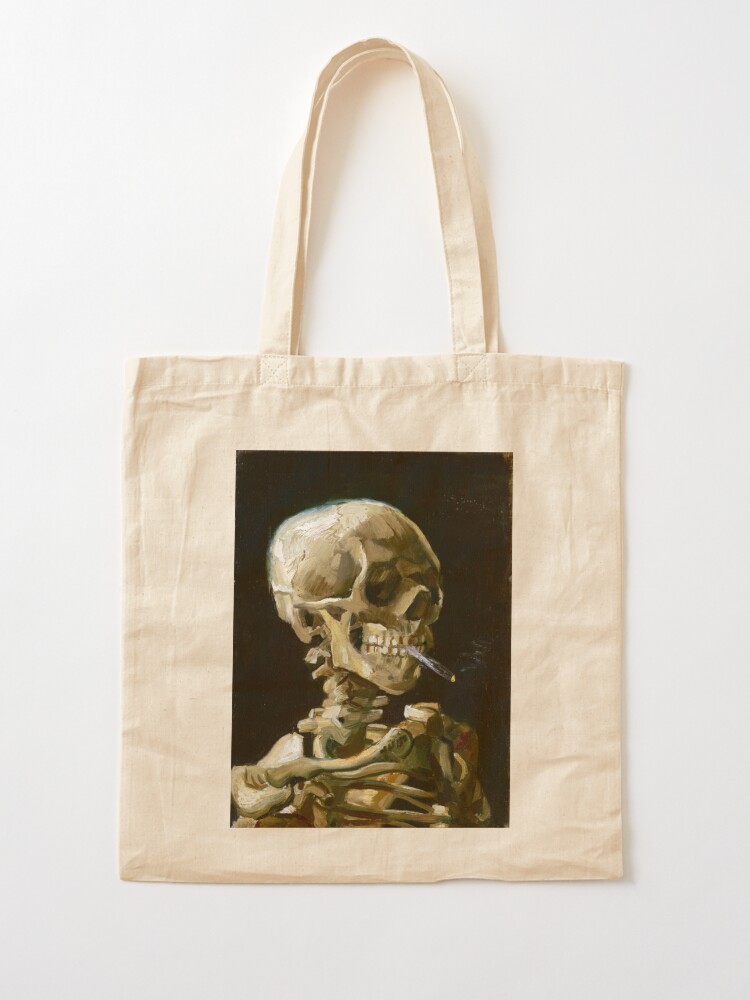 Alternate view of Vincent van Gogh Head of a Skeleton with a Burning Cigarette Tote Bag