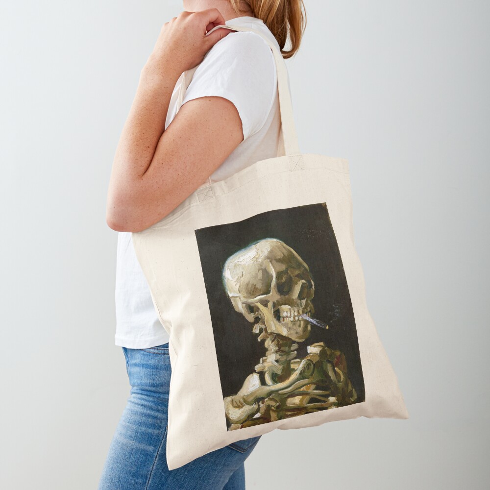 Vincent van Gogh Head of a Skeleton with a Burning Cigarette Tote Bag