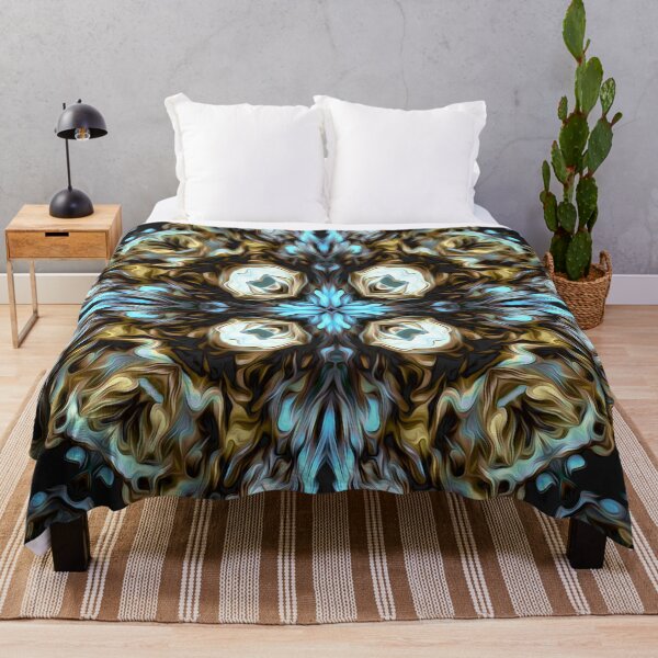 Aperçu de l'œuvre Luxury, vintage, ornamental, teal, beige, white, pattern créée et vendue par Svitac.