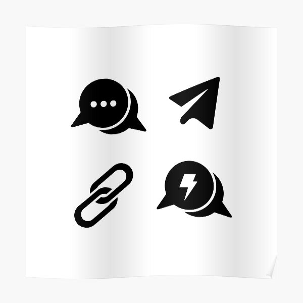 Social Network Symbols Poster