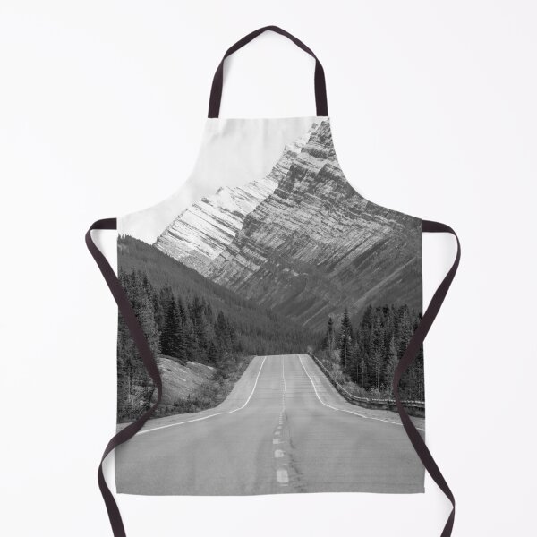Item preview, Mountain, Snow Mountain, Mountain Landscape, Open Road, Black and White designed and sold by Magic Love Art Print.