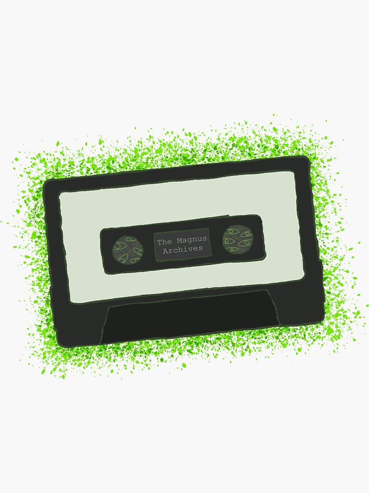 "The Magnus Archives Cassette Tape Illustration" Sticker by ozwolf