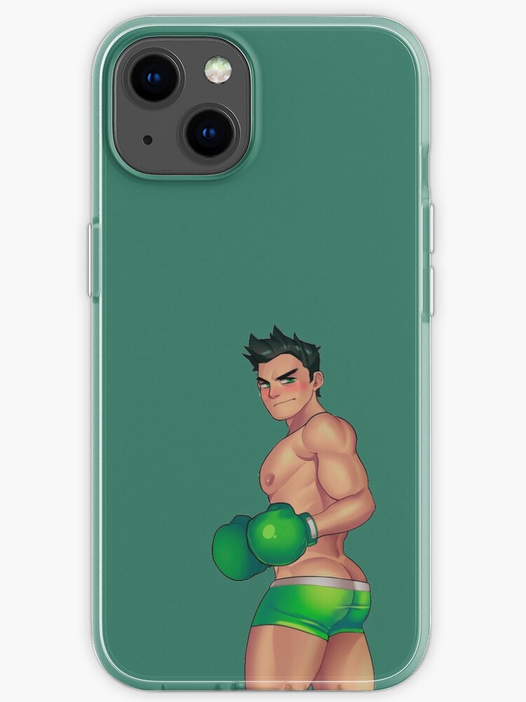 Sticker Beau jeune homme musclé avec des gants de boxe